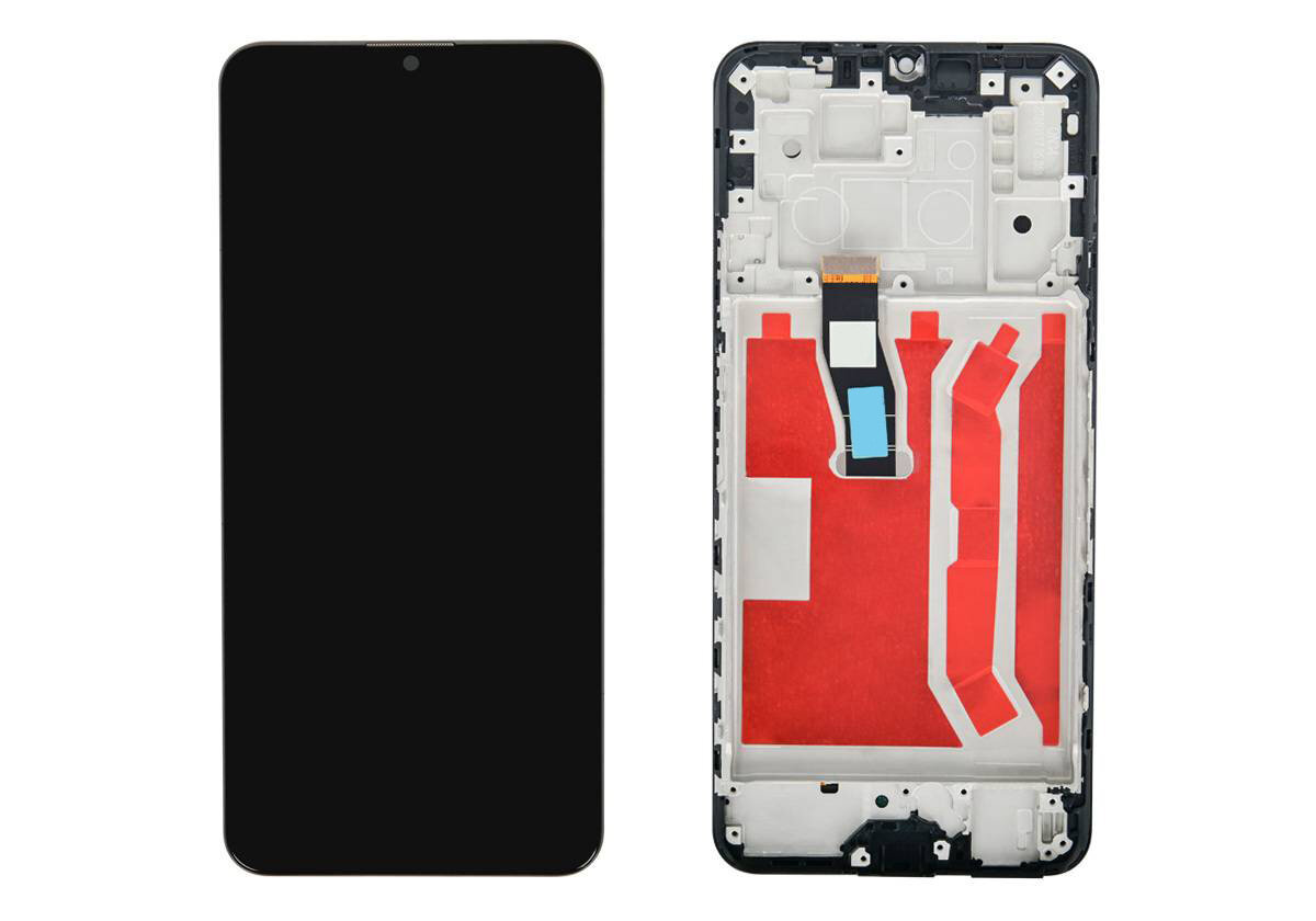 Дисплей (экран) в сборе с тачскрином для Huawei Nova Y72 (MGA-LX3) черный с рамкой / 720x1600