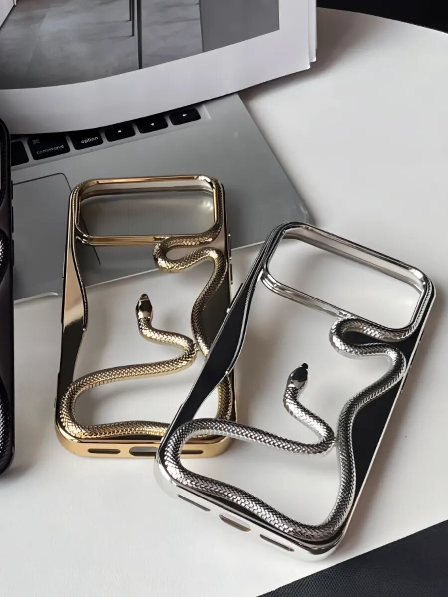 Бампер Snake Case с уникальным дизайном для iPhone 17 Pro Max, защита от ударов и царапин — фото 1