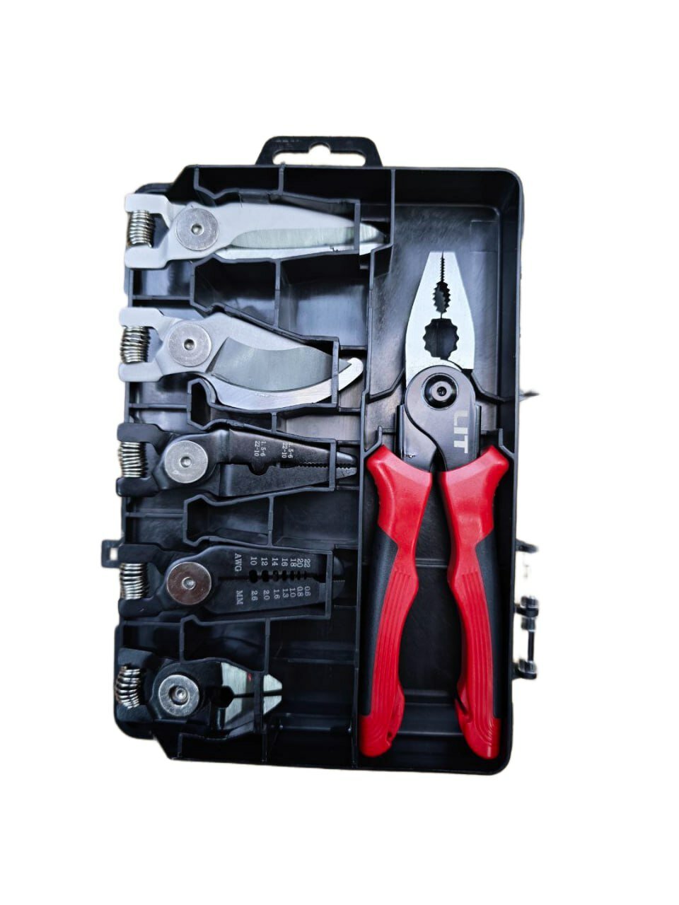 Набор плоскогубцы, мультитул, сменные насадки, кейс для хранения, 5 в 1