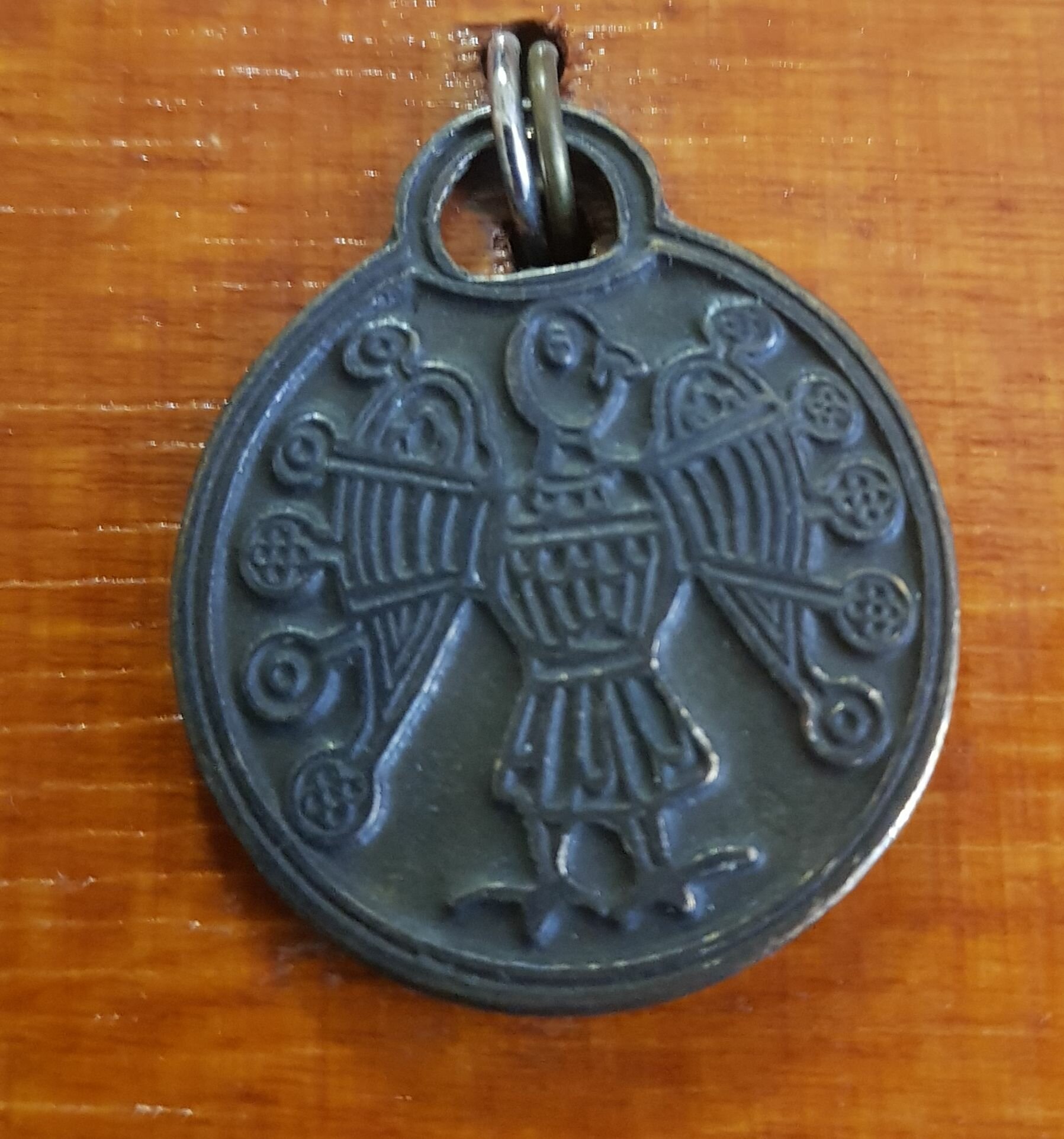 Амулет талисман защитный "Огненный Сокол-охраняет Здоровье, облегчает понимание, наделяет мудростью" 2,5х2,5см, металлический, 069