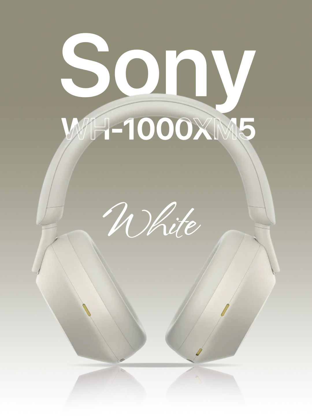 Наушники Sony WH-1000XM5, ANC, беспроводные, шумоподавление, система автоматической подстройки громкости, Белые.