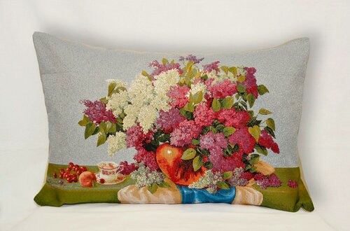 Изображение товара Декоративная гобеленовая наволочка "Сирень в вазе" 45х63 см MIDA VANERI
