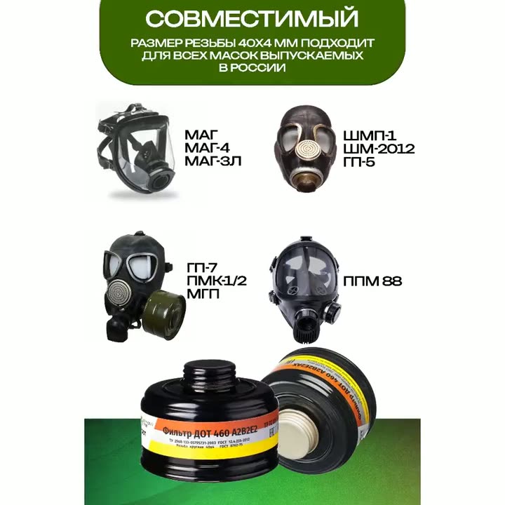 Фильтр комбинированный ДОТ 460 А2В2Е2АХ — фото 1