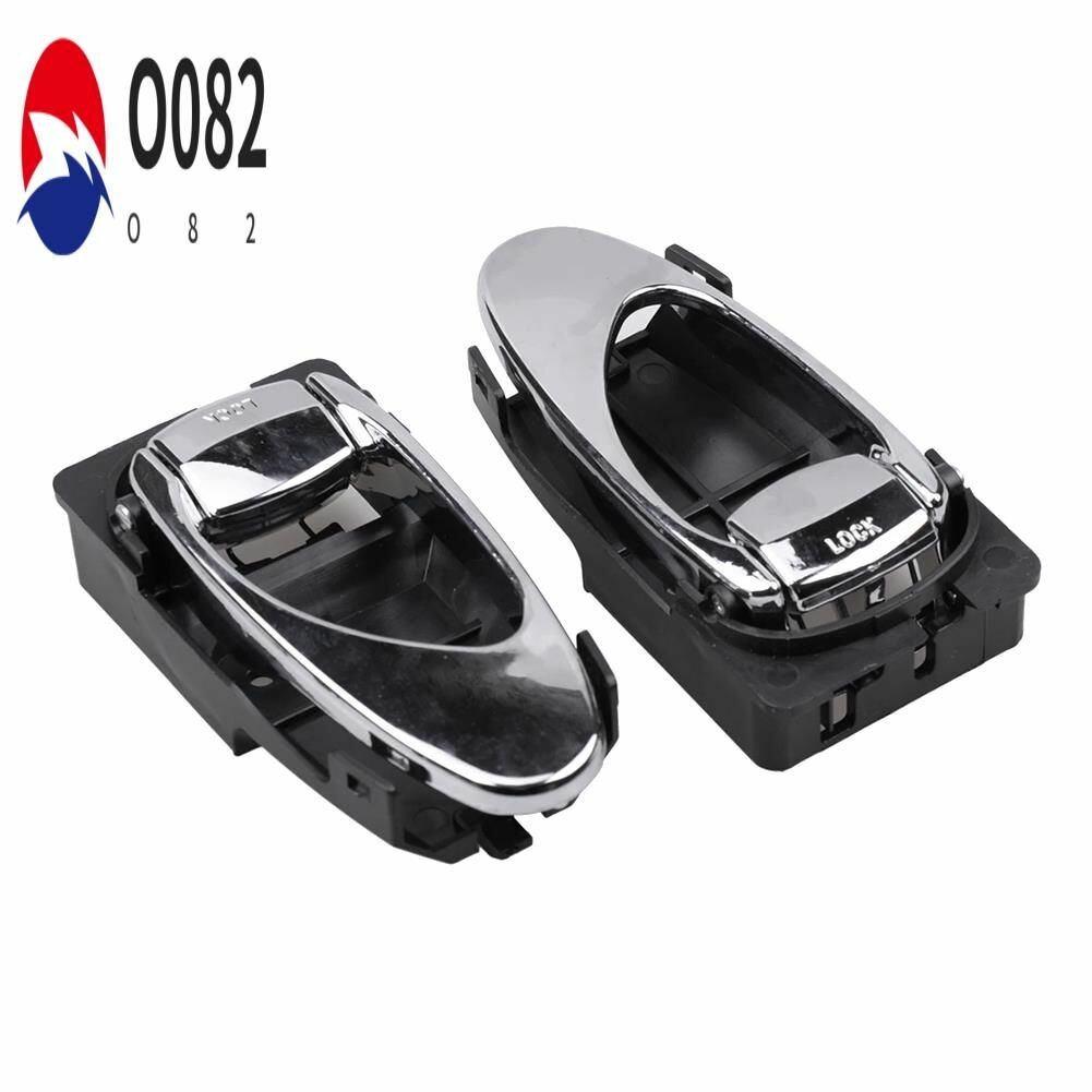 Внутренние дверные ручки автомобиля для Daewoo Leganza 1997-2002 — пара левая+правая, серебристо-черные, ABS комплект