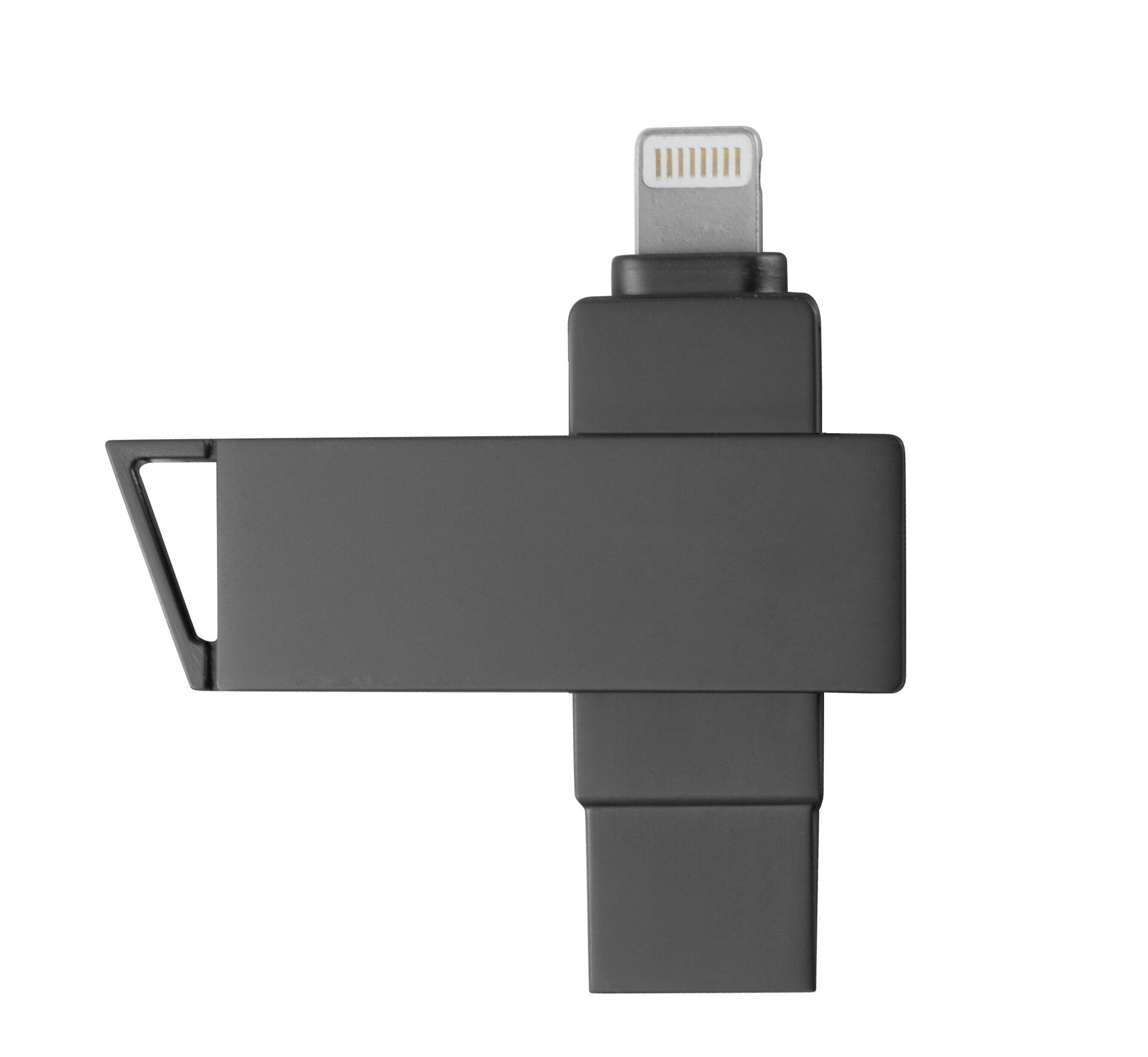 Металлическая USB-флешка с поддержкой OTG для смартфонов и ПК, 128 ГБ, черный цвет