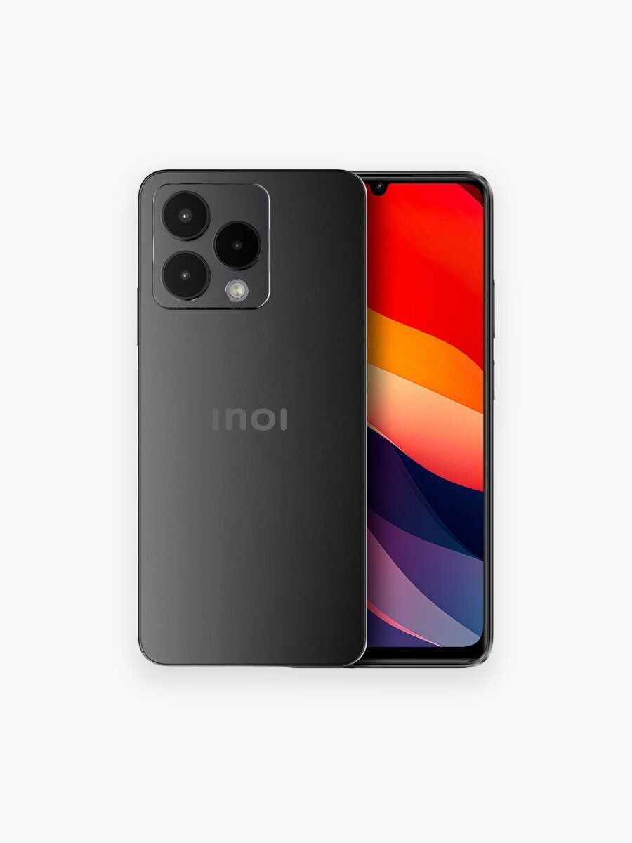 Смартфон INOI A54, 4+8*/256 ГБ, Dual nano SIM, Black Titanium