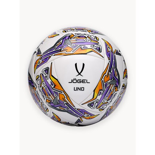 Мяч футбольный Jogel Uno, размер 5, цвет белый/фиолетовый/оранжевый