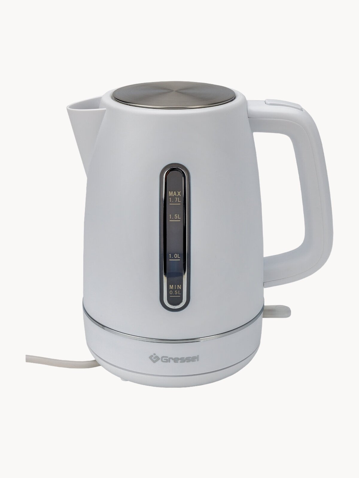 Электрический чайник Gressel GRK-1112, 1.7л, 2200Вт, защита от перегрева, контроллер Strix, белый