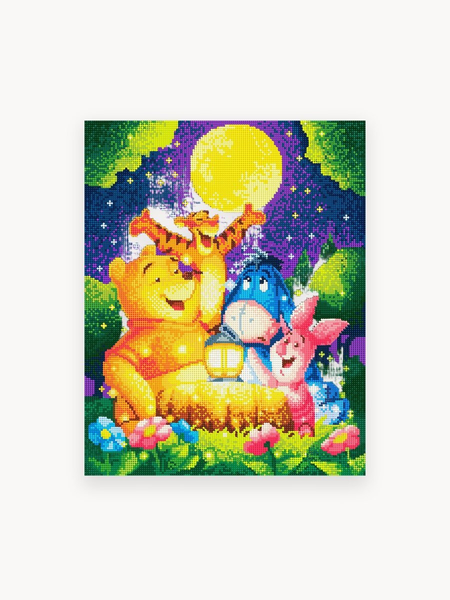 Алмазная мозаика на подрамнике 40х50 см "Винни-Пух"