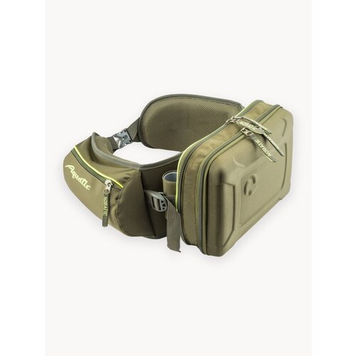 Aquatic/Акватик Сумка-пояс разгрузочная для рыбалки ПР-04 с коробками (Цвет: хаки)