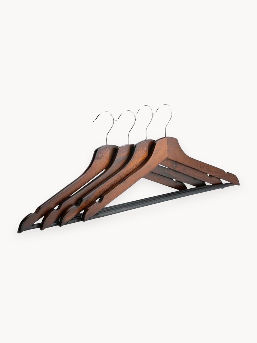 Набор вешалок универсальных WALNUT 44см 4шт, ATTRIBUTE HANGER