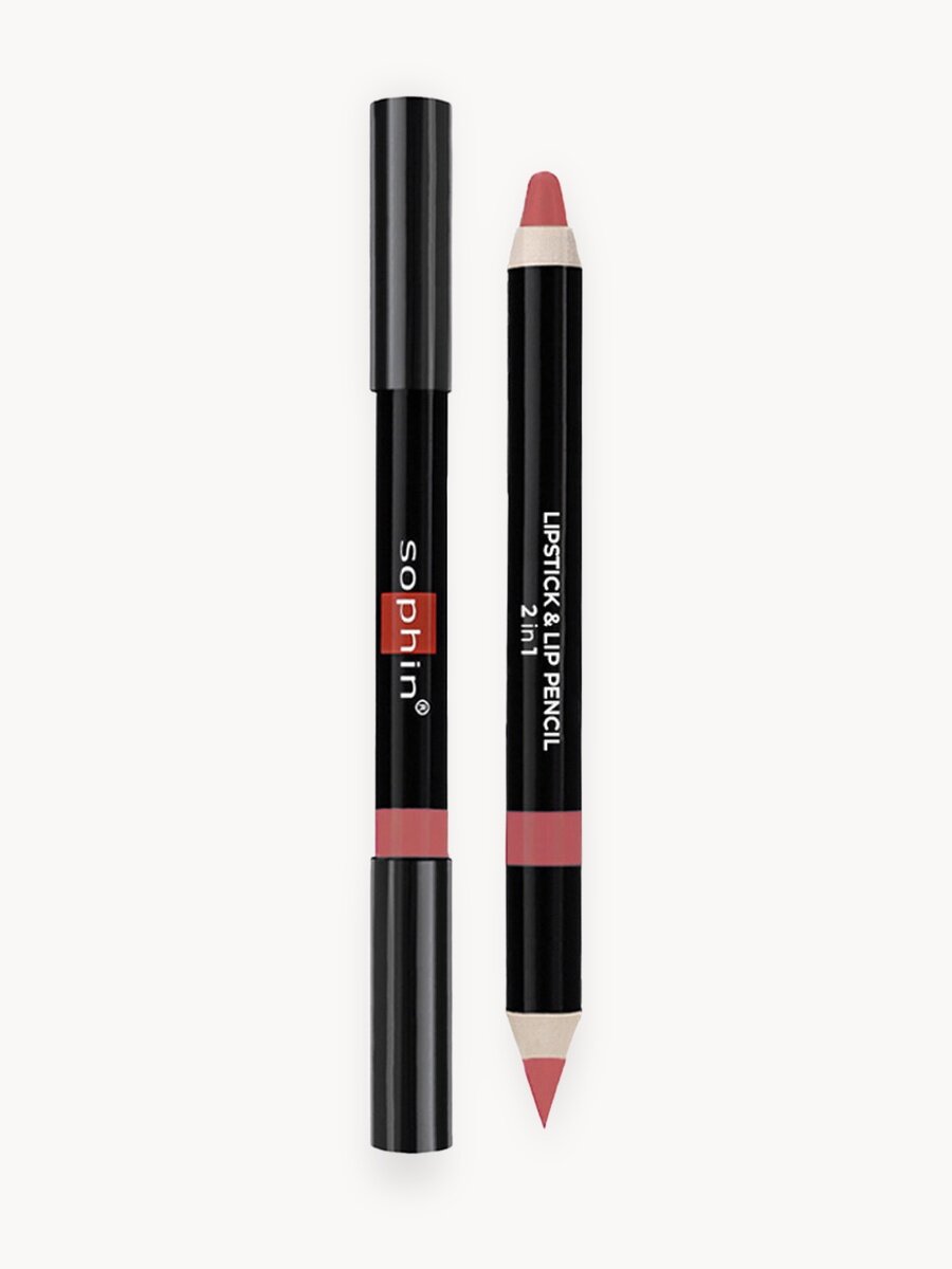 Помада-карандаш Sophin Lipstik & Lip Liner, 2в1, тон 05, матовая, 3.2 г
