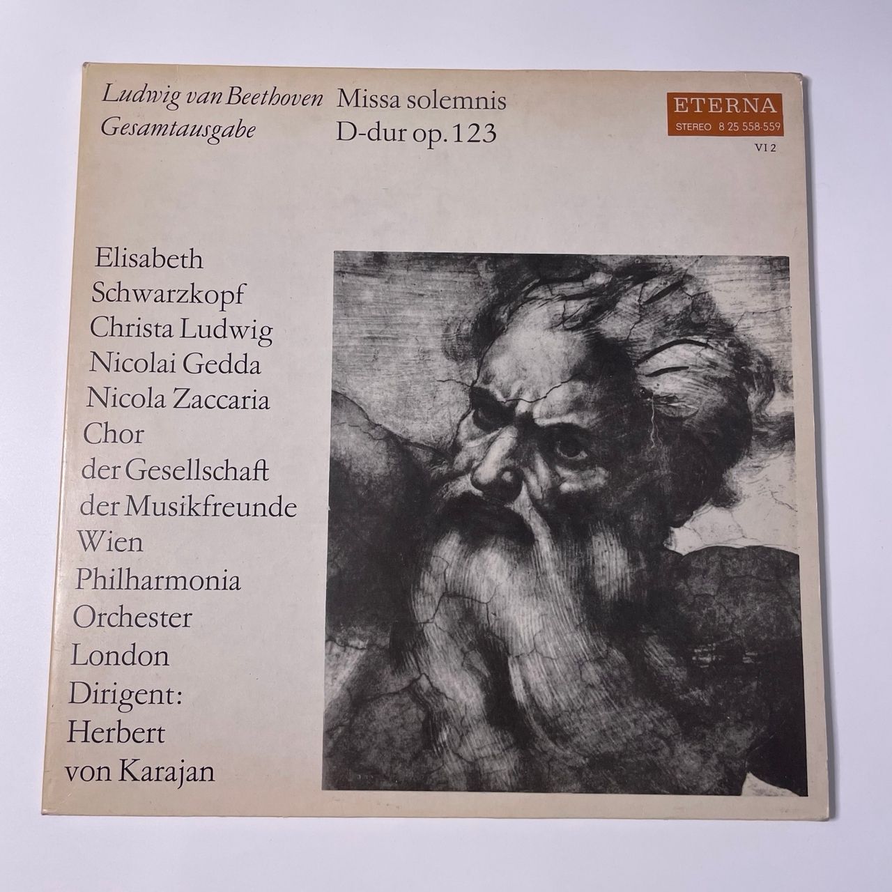 Винтажная виниловая пластинка LP Ludwig Van Beethoven Бетховен, Missa Solemnis D Dur Op. 123 (ГДР 1974)