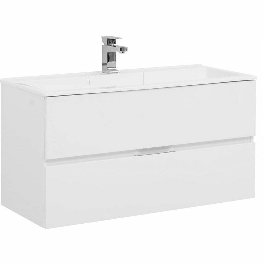 Тумба с раковиной Aquanet Алвита 100 белый 00235341