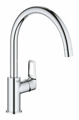 Смеситель для кухни GROHE BauLoop с высоким C-образным изливом 31232001 хром