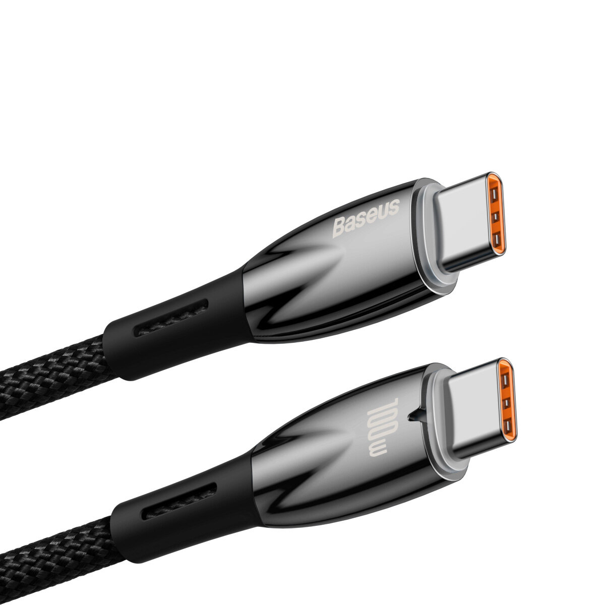 Кабель для быстрой зарядки Baseus Glimmer Series Type-C-Type-C 100 Вт 1 м черный — фото 16