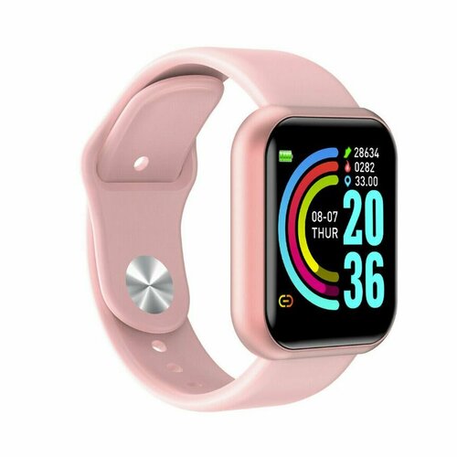 Умные смарт-часы фитнес браслетизмерение пульса счетчик калорий шагомер розовый 46900₽