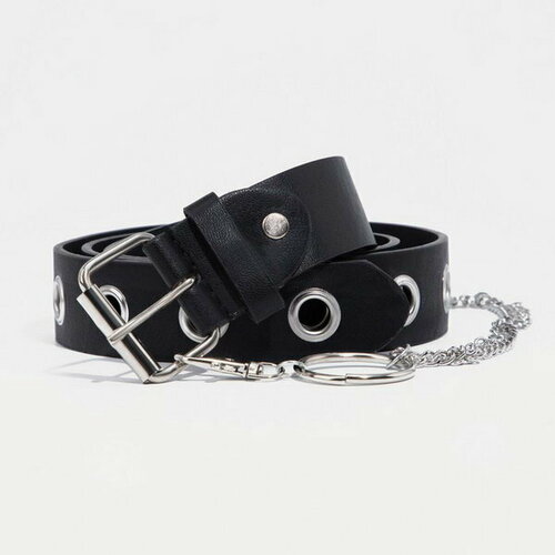 фото Ремень сима-ленд, размер 110, черный сима-лэнд