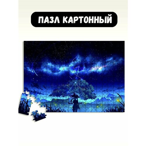 Пазл картонный 39,5х28 см игры геншин импакт - 18422