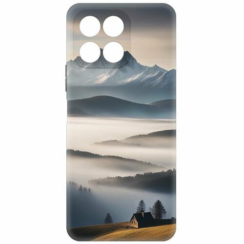 Чехол-накладка Krutoff Soft Case Туман для Honor X8 5G черный