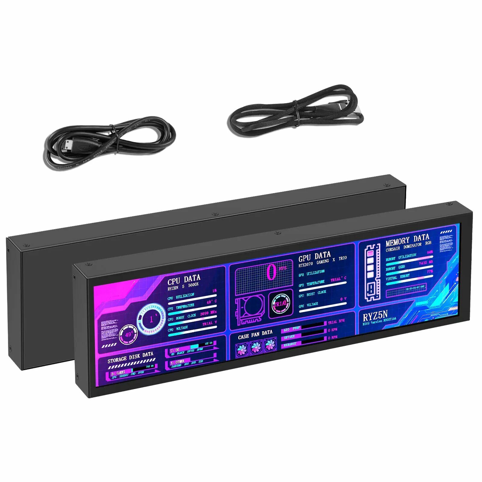 8,8 дюймовый HDMI Сенсорный длинный широкий монитор 1920x480 PC температурный дисплей ПК сенсорная панель дисплей RPi AIDA Малый удлинитель монитор, 8.8-Non-Touch