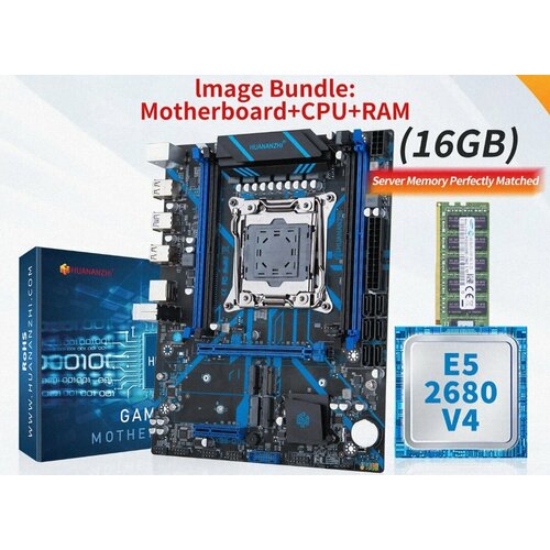 Материнская плата для процессора E5 2680V4 с 16 Гб оперативной памяти 14511₽