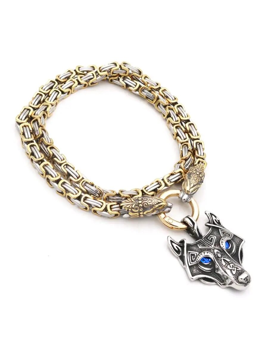 Колье Китобой, желтый, серый — фото 1