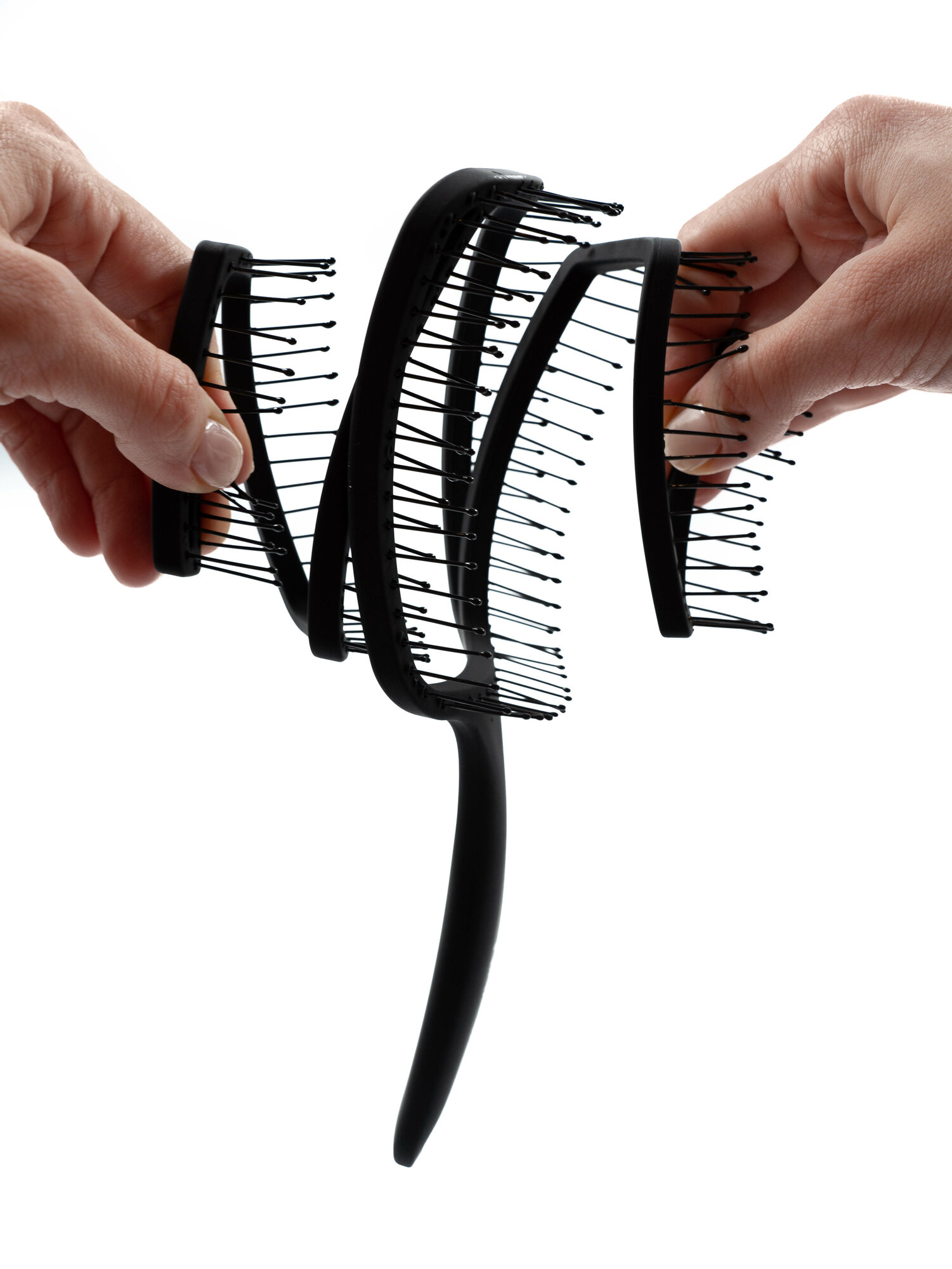 Набор расческа NINA JAY, для длинных волос, в подарочном мешочке, черная — фото 1