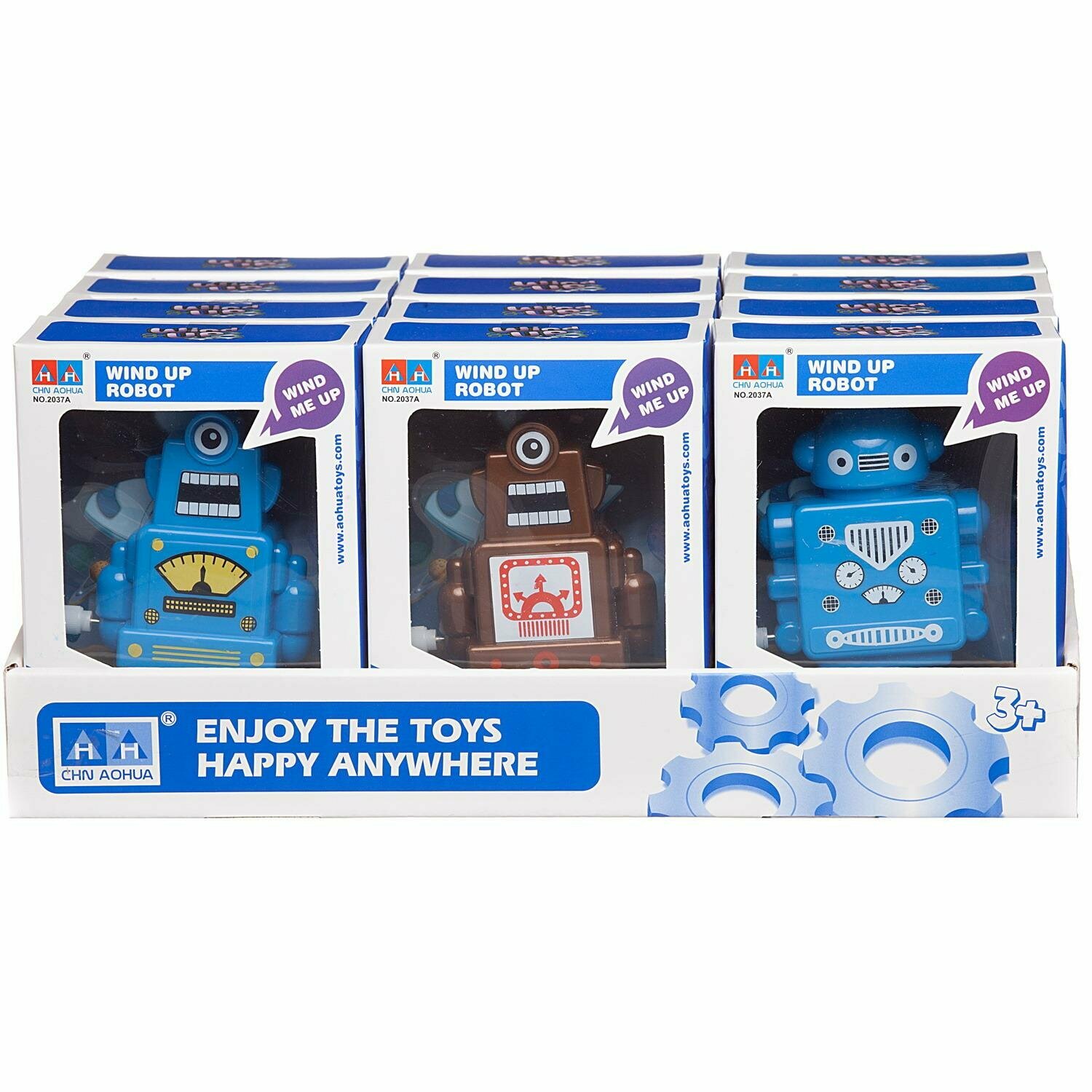 Картинки Игрушка заводная Junfa Робот в дисплее 12 шт WE-10453