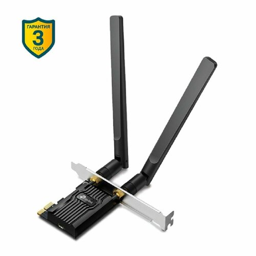 TP-Link Сетевой Wi-Fi-Bluetooth адаптер Archer TX20E AX1800 PCI Express Bluetooth 52 двухдиапазонный 5280₽