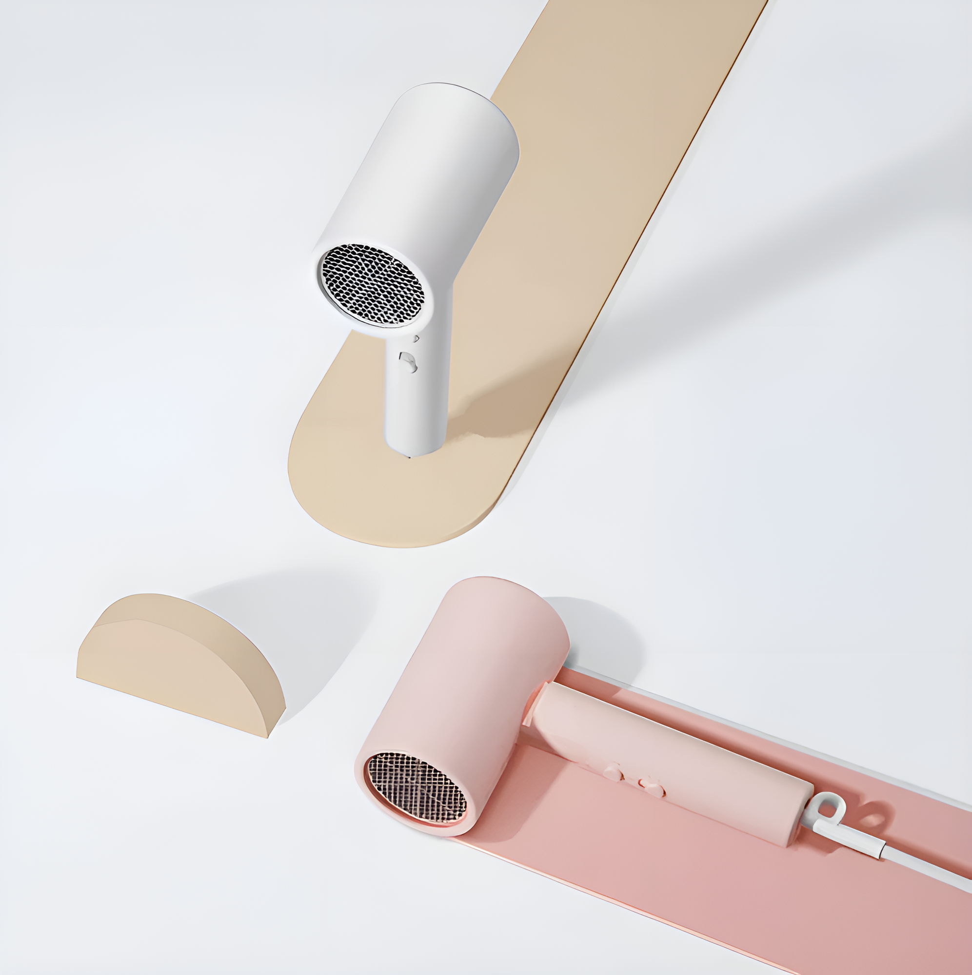 Картинки Фен-стайлер Xiaomi Compact Hair Dryer H101 Белый, ионизация, складной, 1600Вт