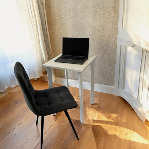 Изображение товара Игровой компьютерный стол/ цвет столешницы Белый, 60*50 см. Ножки белые