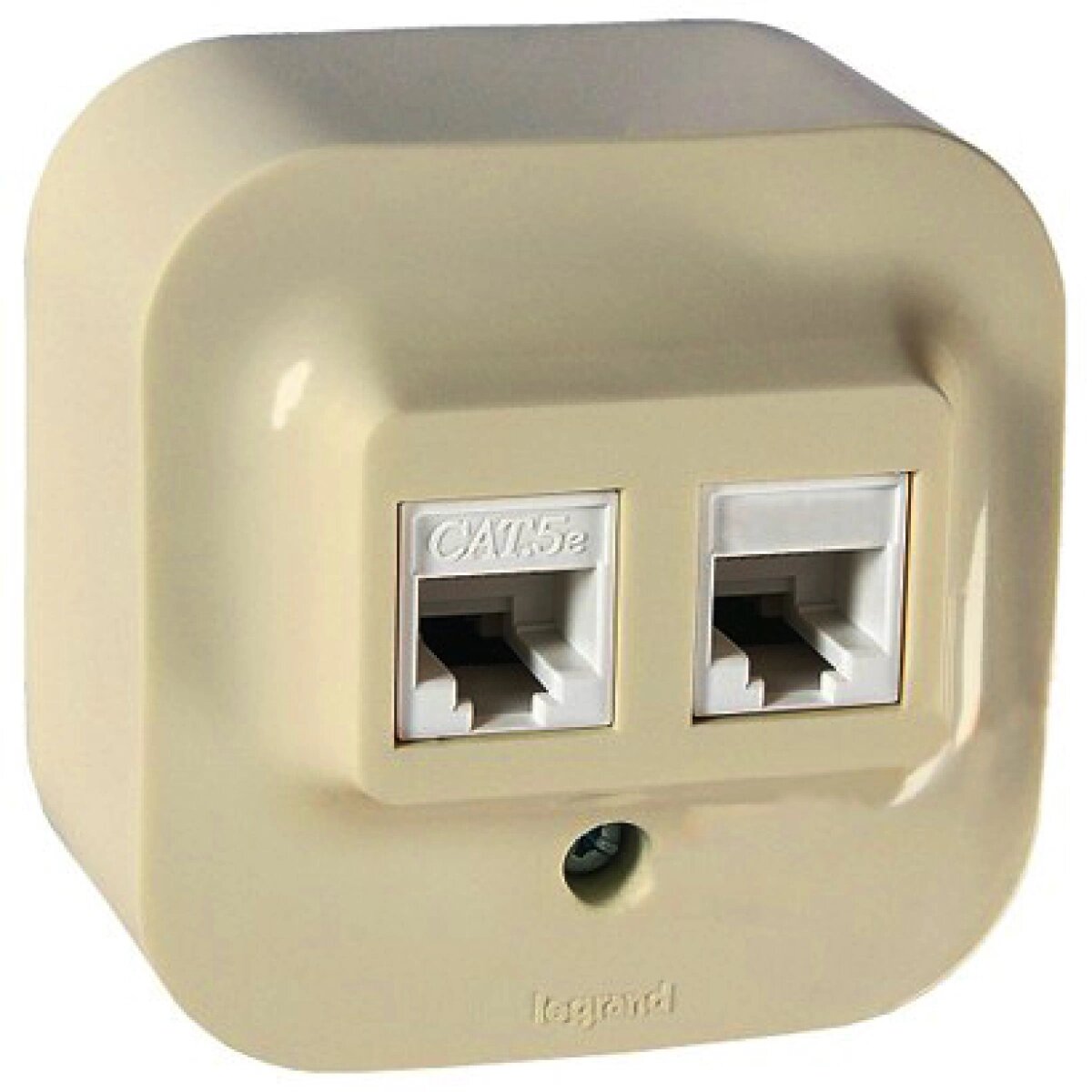 Розетка комбинированная RJ45+RJ11 Legrand Quteo (Слоновая кость)