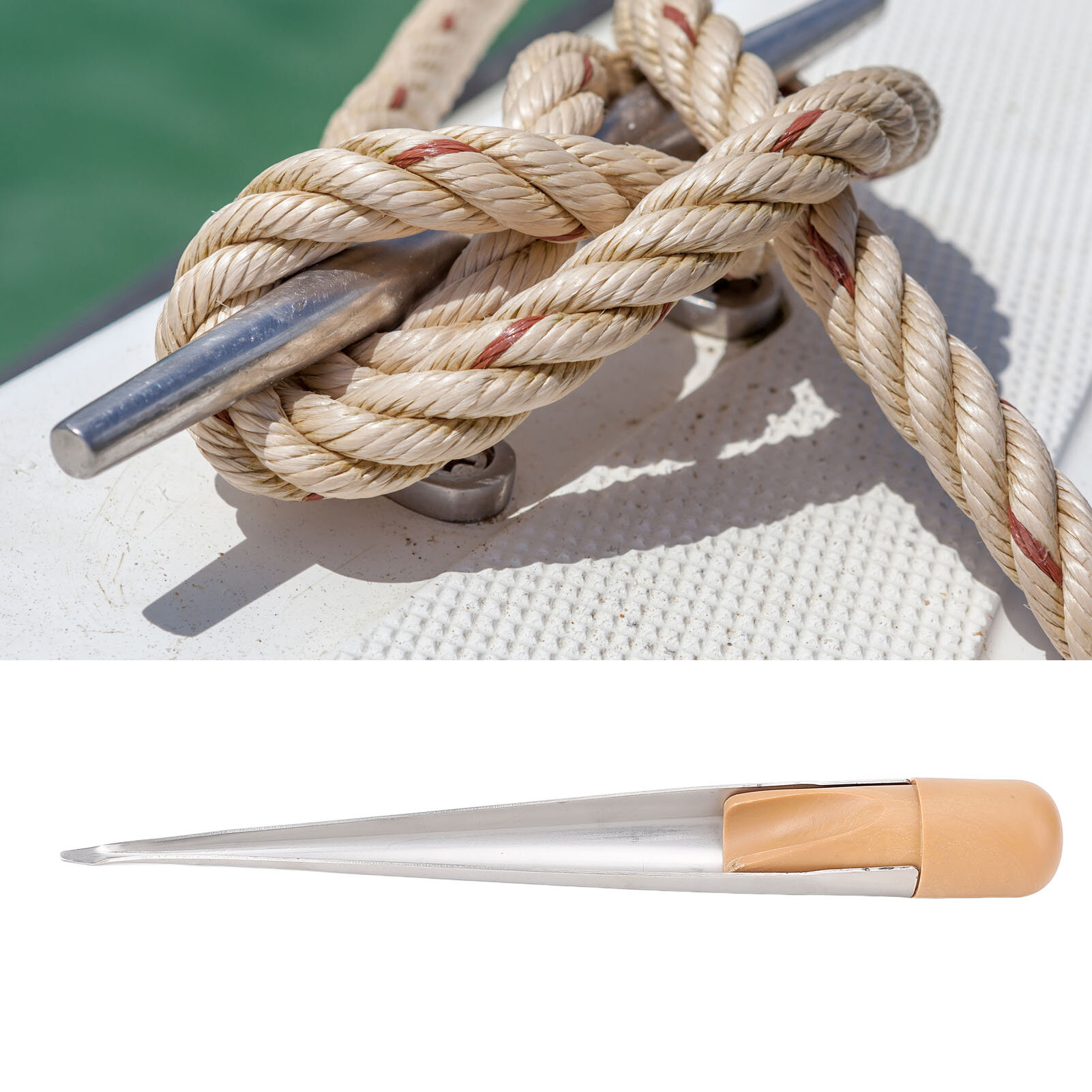 Шип для сращивания лодочных канатов противоскользящий эффективный ручка из ABS нержавеющая сталь инструмент для сращивания морских канатов M 109x13 дюйма (подходит для канатов диаметром 1/2 и 1 дюйм)