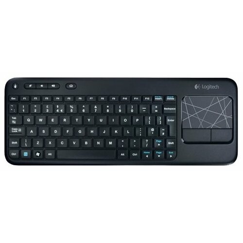 Беспроводная клавиатура Logitech Wireless Touch Keyboard K400 Black USB черный клавиатура для smarttv logitech wireless touch k400 plus black 920 007147