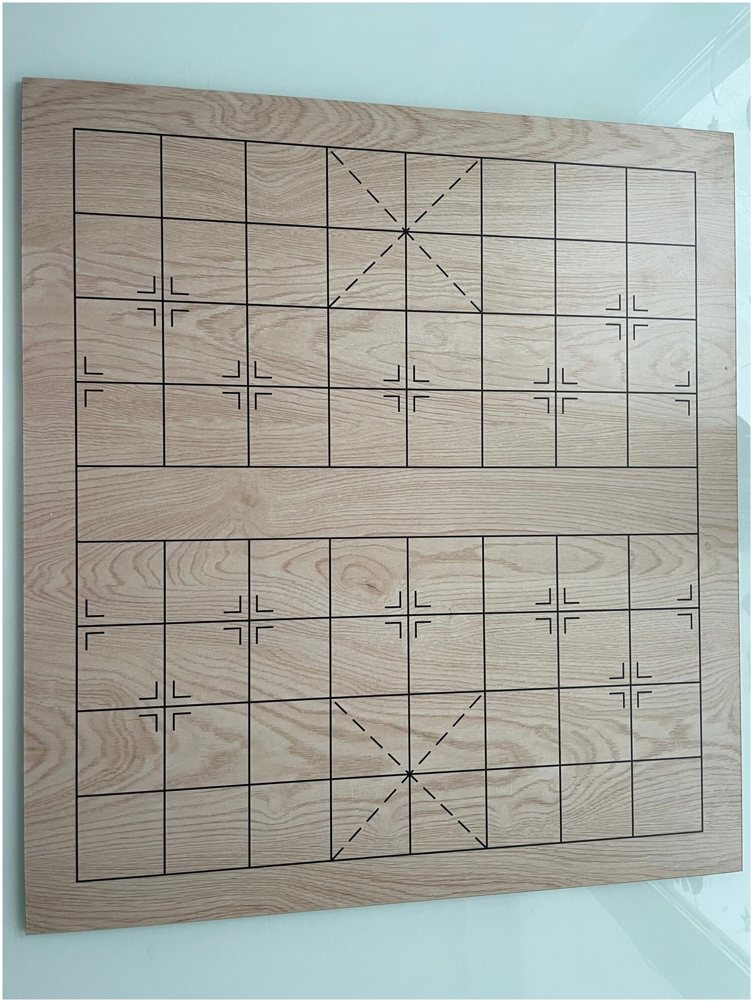 Шахматы китайские сянци, доска с полем для сянци, размер 50 см* 46 см/ 4 мм