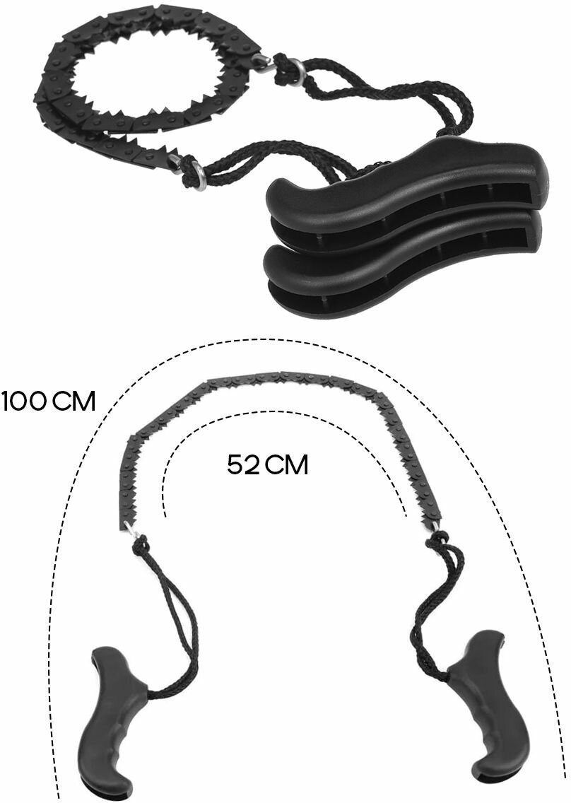 Пила туристическая цепная, длина 52 см - фотография № 2