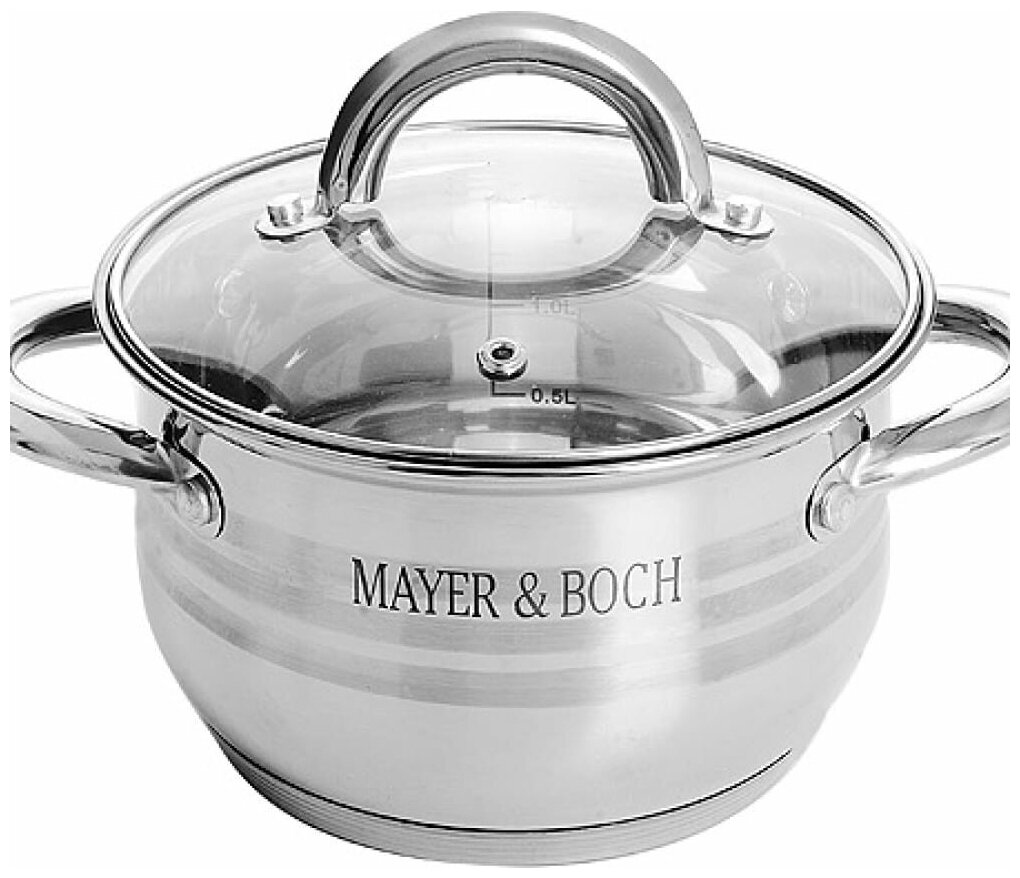 MAYER&BOCH кастрюля 2 л mayer boch 24029 24029 Кастрюля 2л ст/кр 7-ми слойное дно МВ(х12)