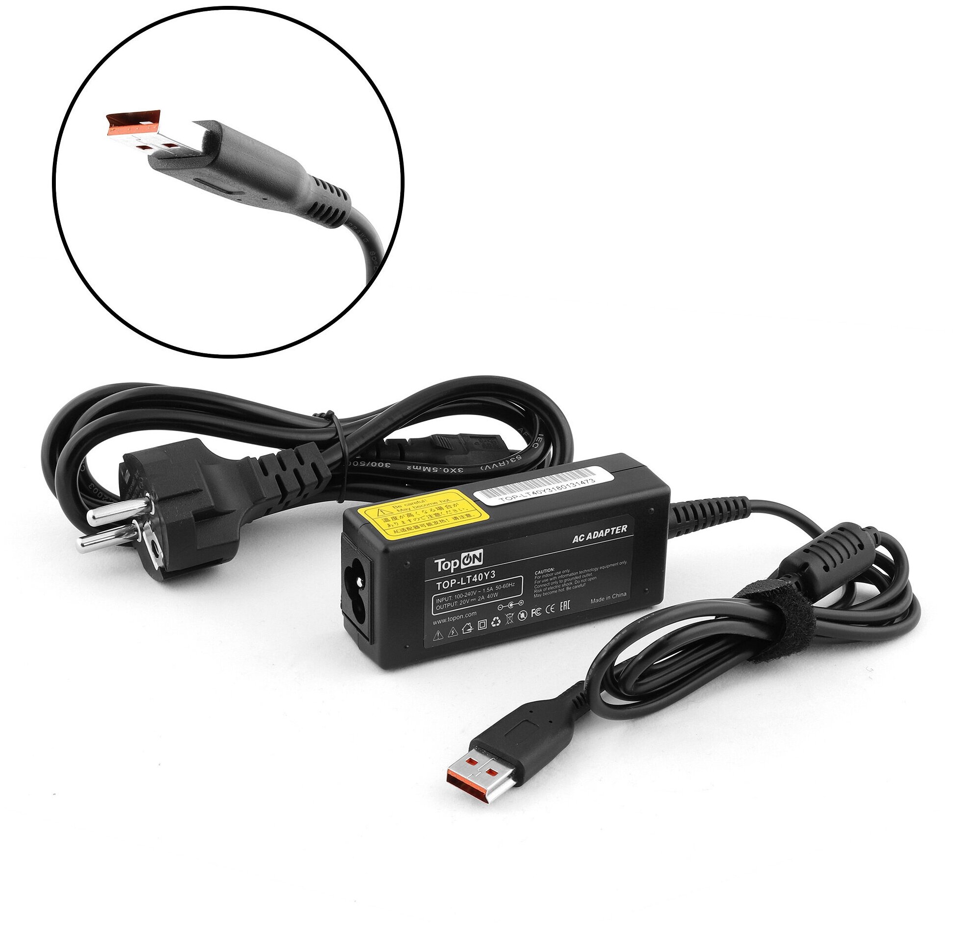 Блок питания TopON для Lenovo 20V 2A (power USB) 40W ADL40WCA TOP-LT40Y3