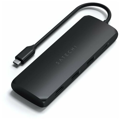 Гибридный многопортовый адаптер Satechi USB-C Hybrid Multiport Adapter (with SSD Enclosure) чёрный (ST-UCHSEK)