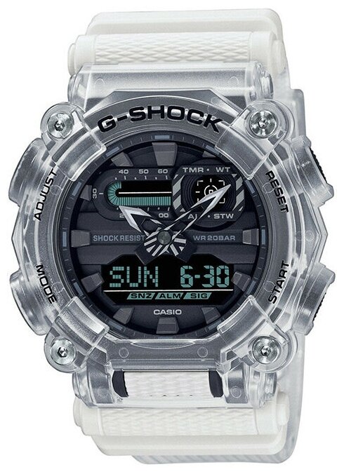 Наручные часы CASIO G-Shock GA-900SKL-7A, белый, черный