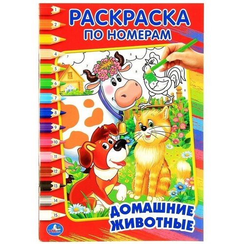 Умка Раскраска по номерам «Домашние животные», Умка