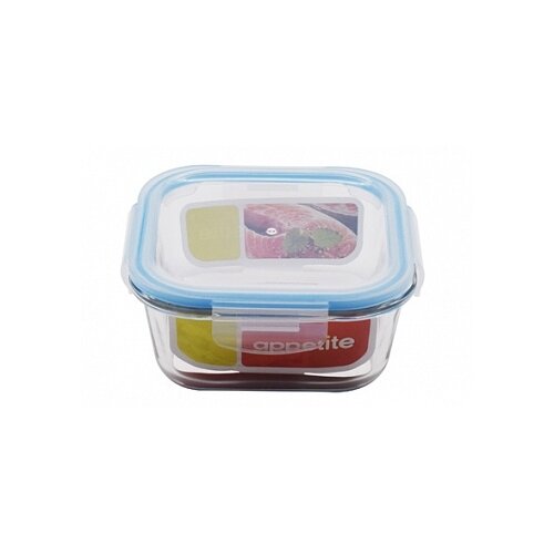 Appetite Контейнер квадратный 0,52л, 13x13 см, зеленый