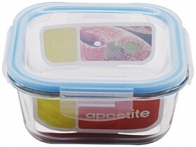 Appetite Контейнер квадратный 0,52л, 13x13 см, синий