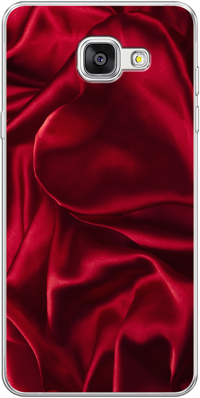 Силиконовый чехол на Samsung Galaxy A5 2016 / Самсунг Галакси А5 2016 Текстура красный шелк