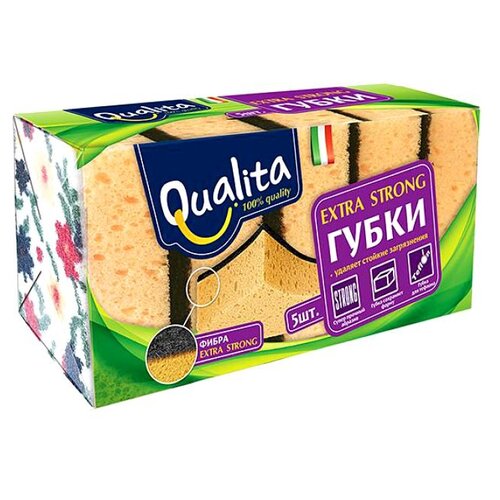 фото Губка Qualita Extra Strong 5 шт