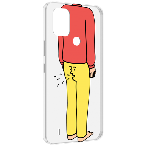 Чехол MyPads смешной-мужчина для Nokia C31 задняя-панель-накладка-бампер