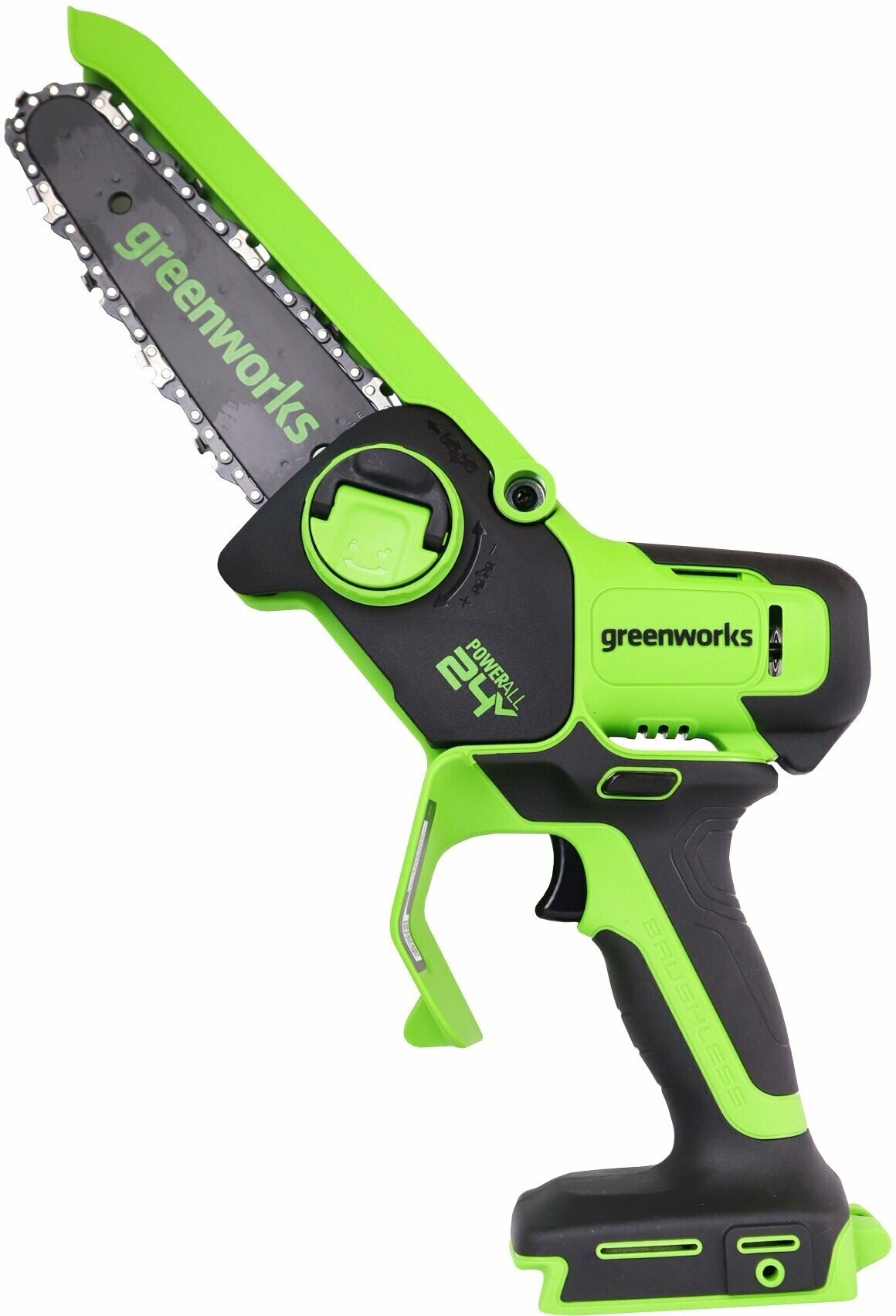 Цепная мини-пила / сучкорез аккумуляторный Greenworks GD24CSMNX 24V длина шины 15 см без АКБ и ЗУ