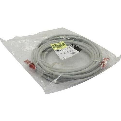 Patch Cord FTP (коммутационный шнур витая пара с общим экраном из фольги) Hyperline PC-LPM-STP-RJ45-RJ45-C5e-10M-LSZH-GY сетевой кабель hyperline f utp cat 5e 3m yellow pc lpm stp rj45 rj45 c5e 3m lszh yl