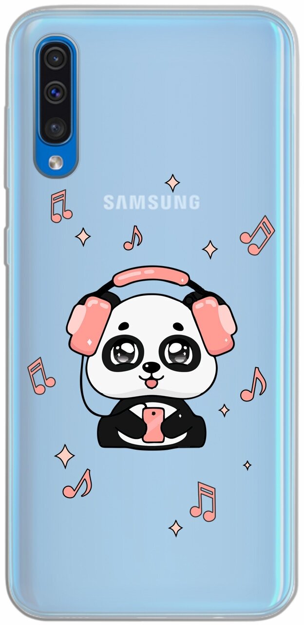 Силиконовый чехол Mcover для Samsung Galaxy A50 с рисунком Музыкальная панда